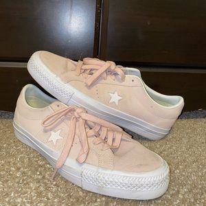 Pink Suede Converse
